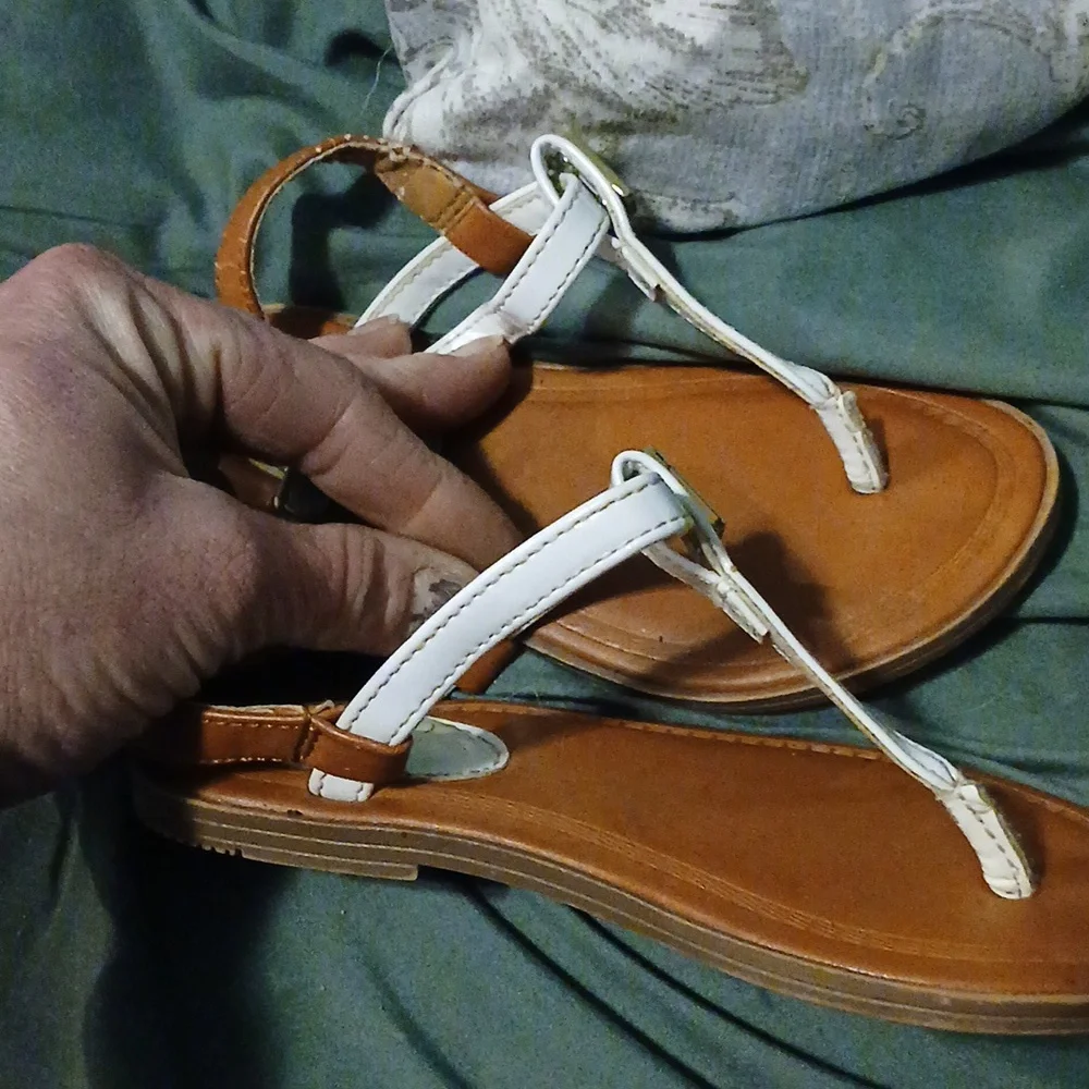 Ralph Lauren White Thong SANDALS